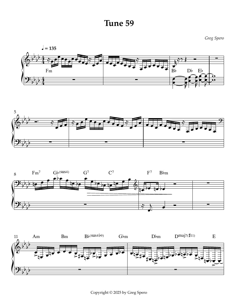 First page of the Tune 59 chart. Opens the full PDF.