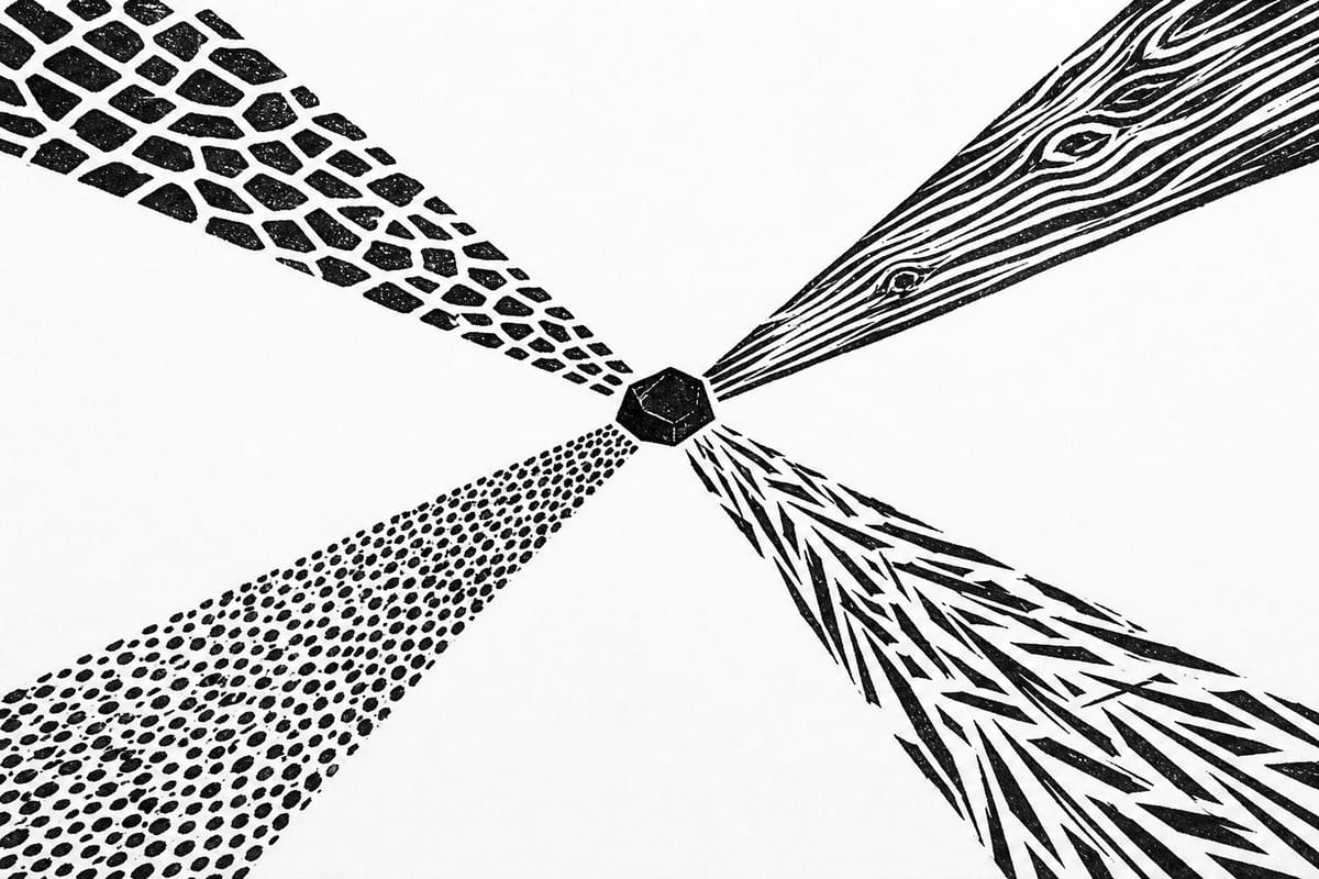 Three paths through serialism, and a fourth illustration